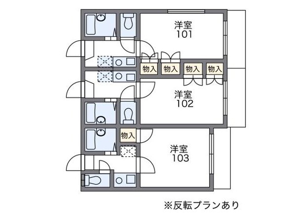 レオパレス祇園町の物件間取画像